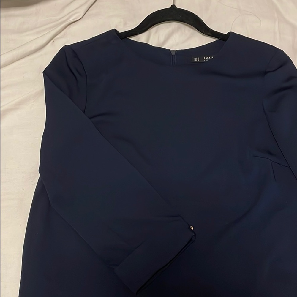 Zara navy blue dress
